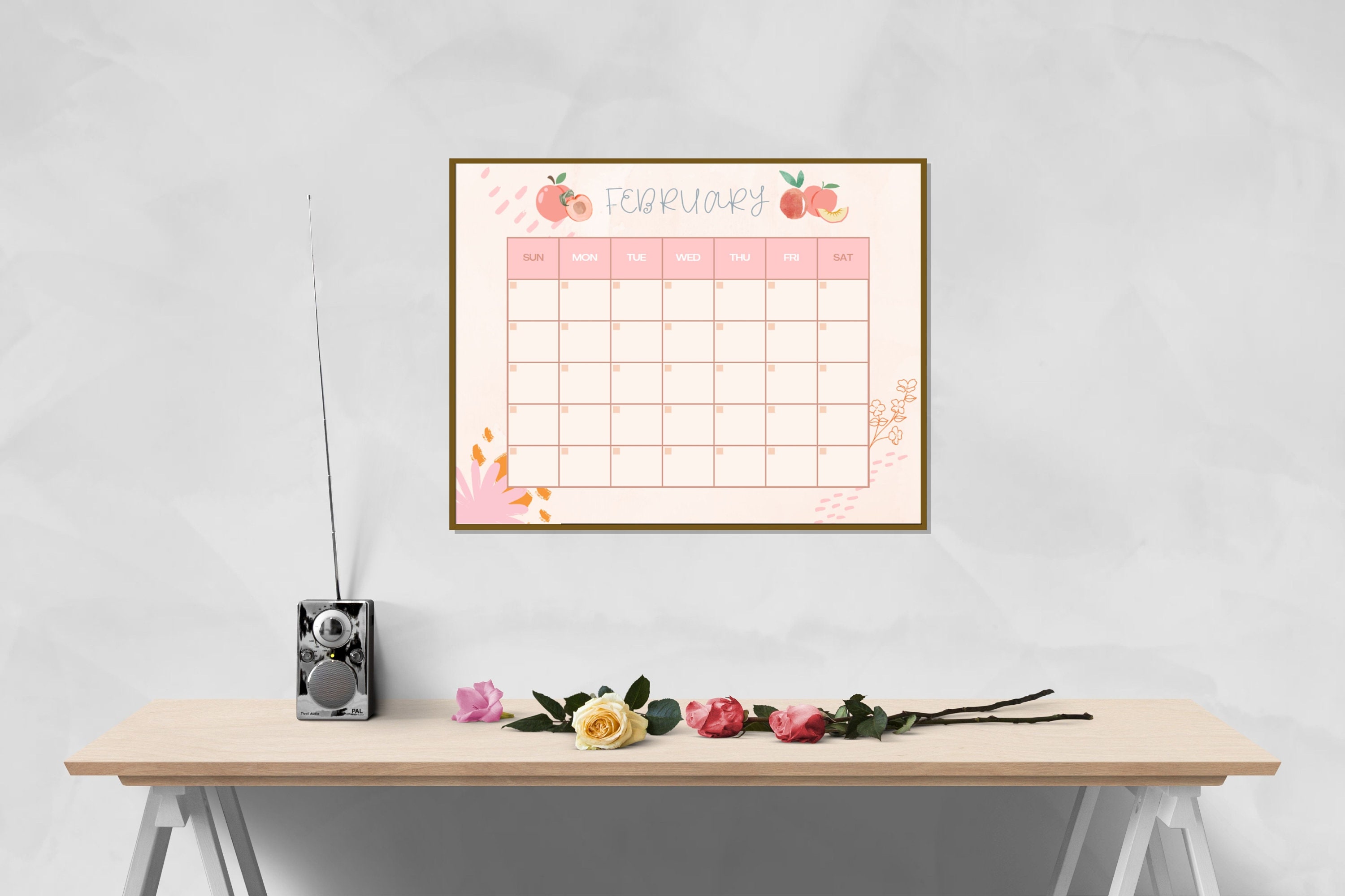 Calendar Printable A3 Printable Calendar Monthly Blank Calendar PDF ...