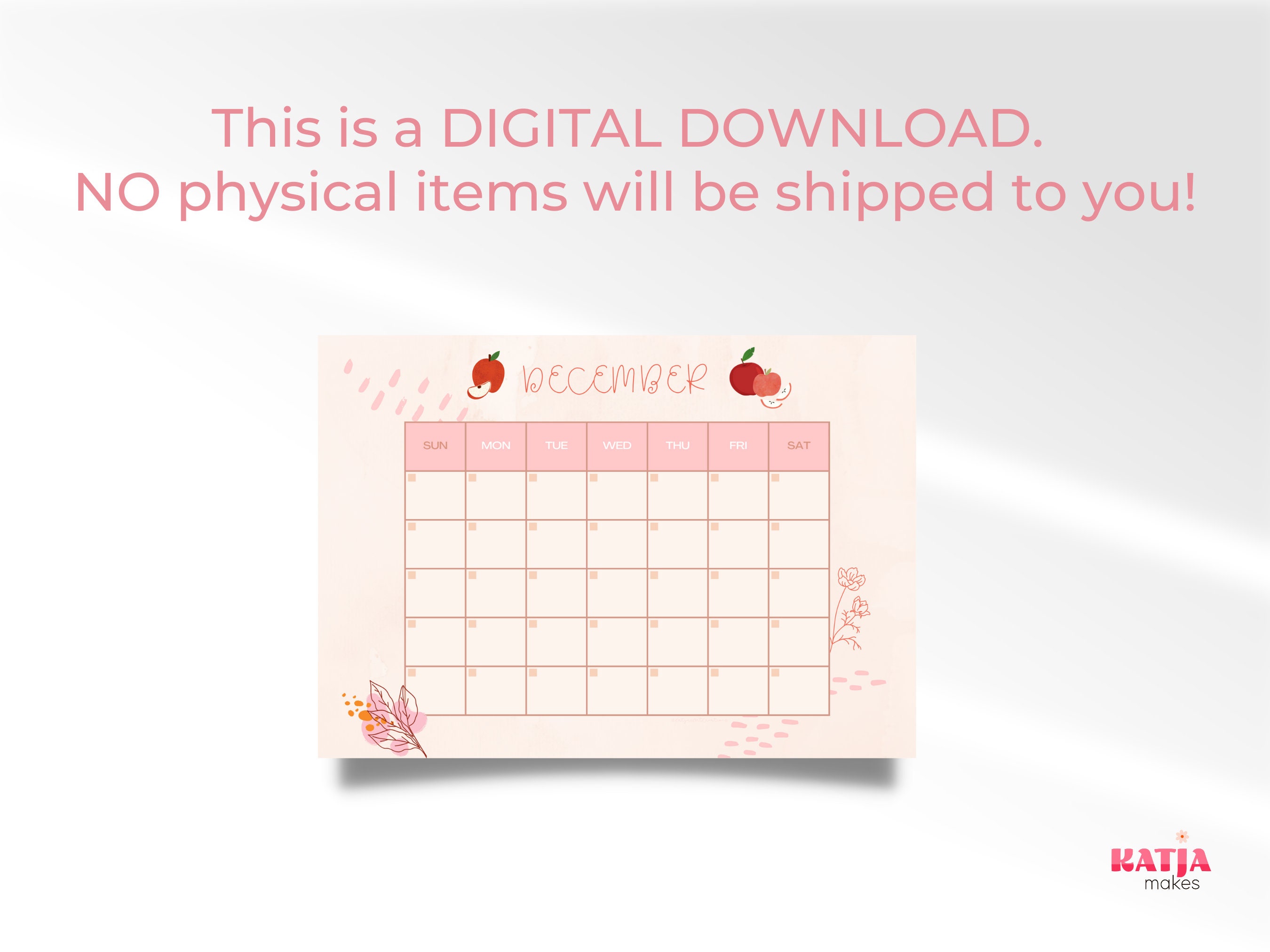 Calendar Printable A3 Printable Calendar Monthly Blank Calendar PDF ...
