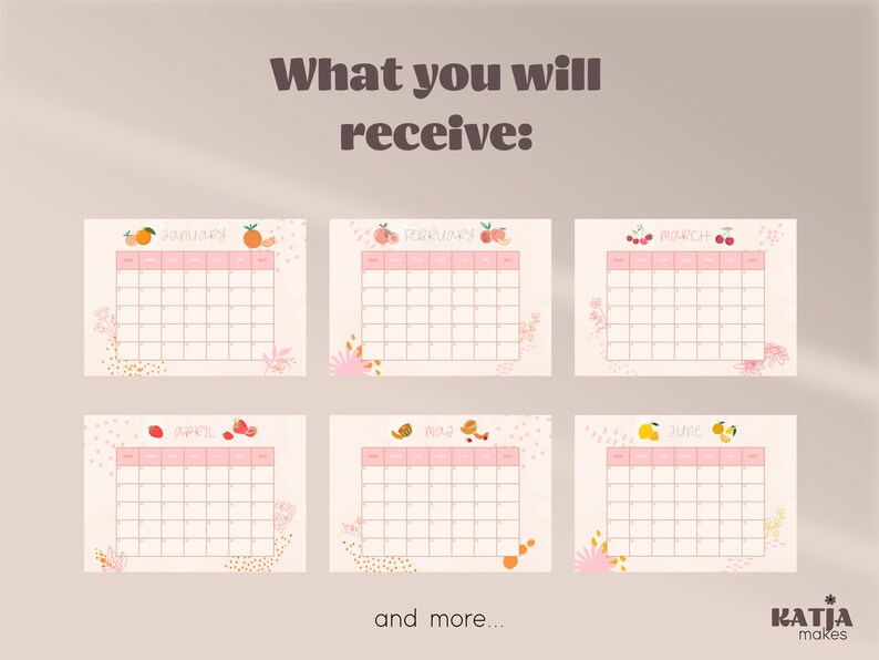 Calendar Printable A3 Printable Calendar Monthly Blank Calendar PDF ...