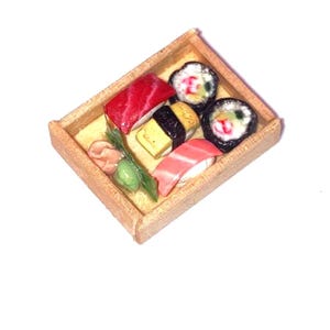 Sushi Bento Box 1:12 Dollhouse Miniatures Japanese Food Style