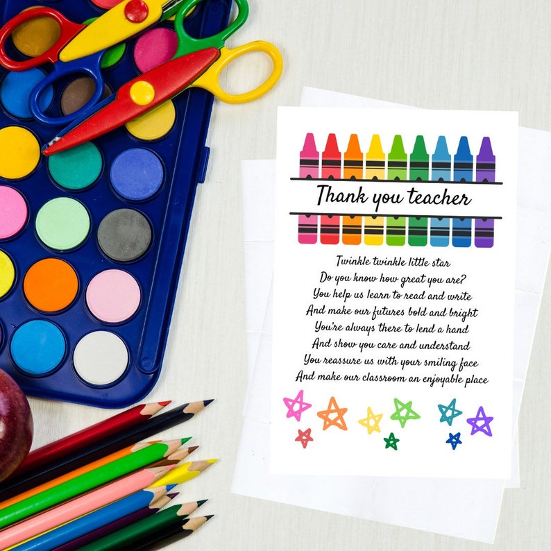 Teacher Poem//end of School Gift//teacher Gift//teacher Appreciation ...