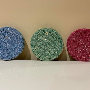 Flower Center | Glitter Resin Rope Flower Center | Round Disc Flower Center | Wreath Attachment | Wreath