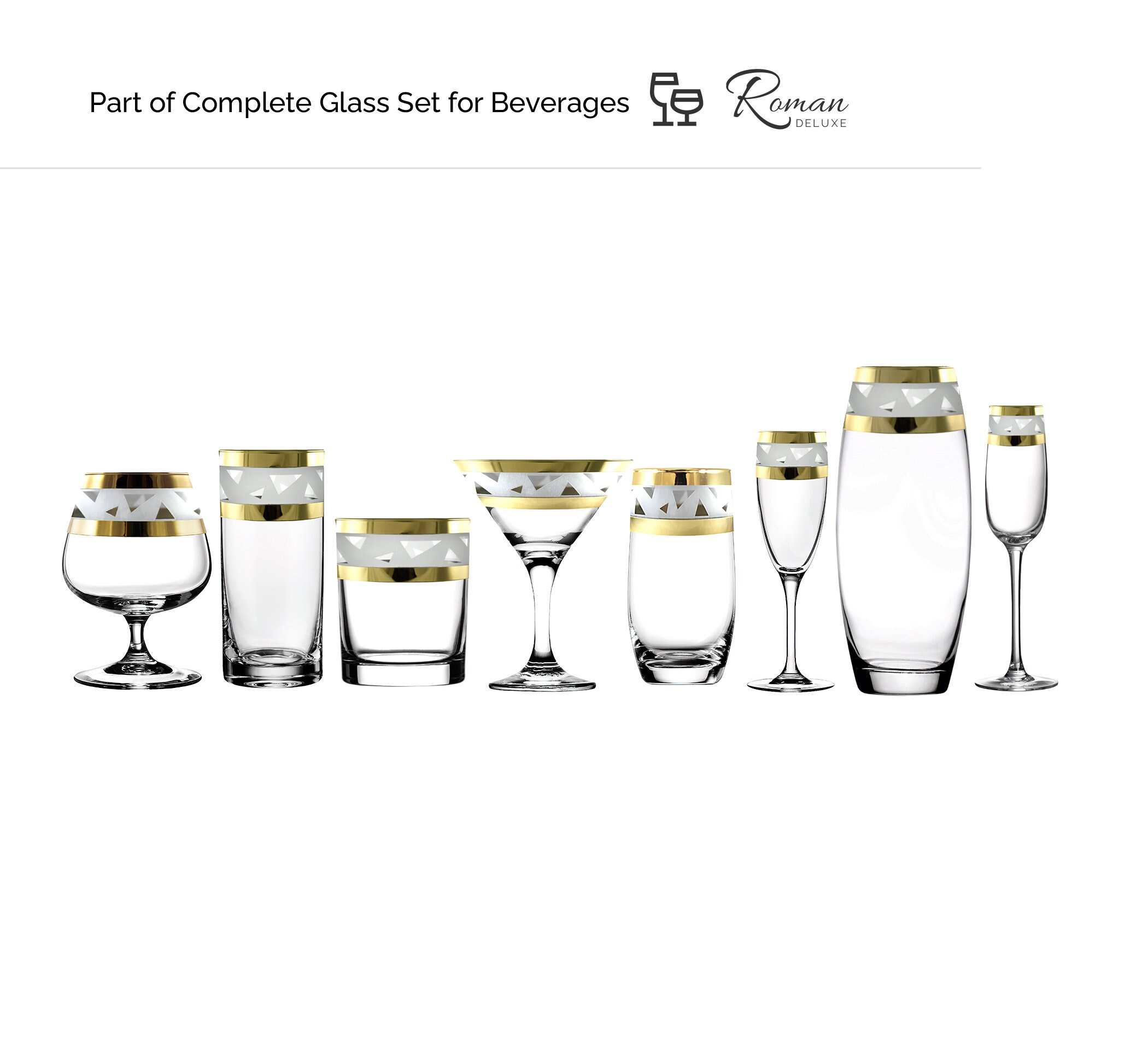 Martini Glasses Set of 6/ Round Cocktail Glasses/ Thick Stem/ Etsy UK