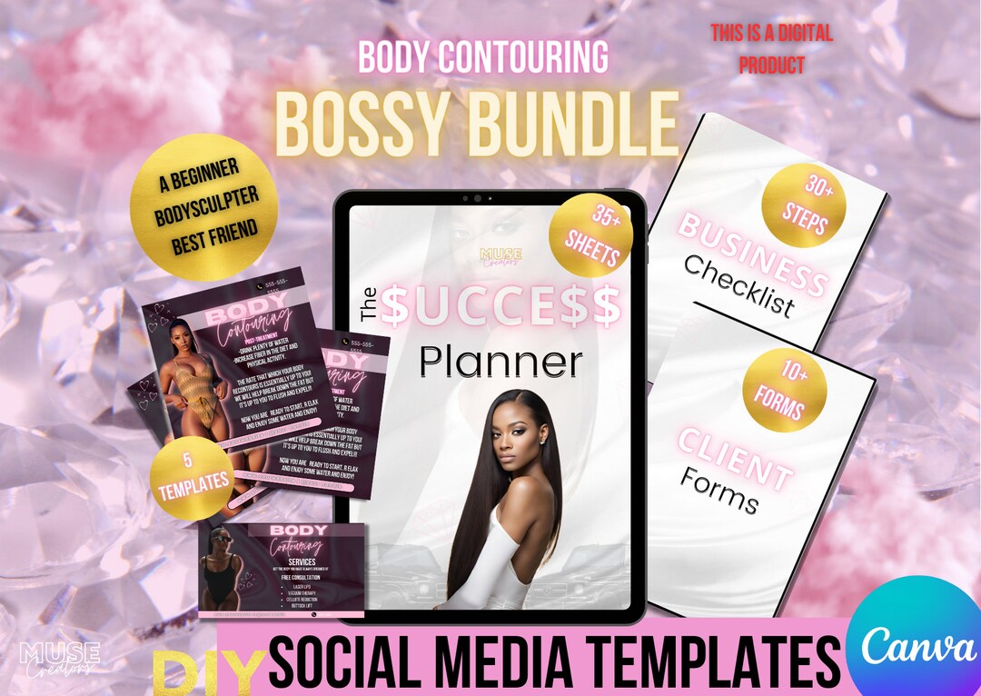 Body Contouring Template for Instagram Social Media Business Checklist
