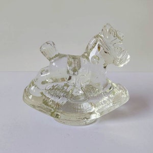 Glass Rocking Horse Candle Holder