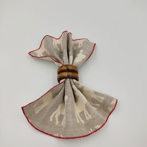 Anelli portatovaglioli ovali in legno (set da 6), decorazioni da tavola, regalo di inaugurazione della casa, porta tovaglioli, accessori per decorazioni da tavola, regalo per la festa della mamma