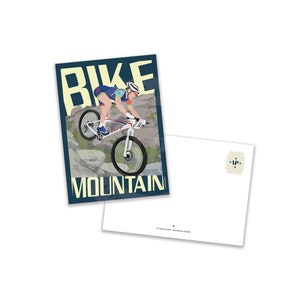 carte postale Vélo de descente
