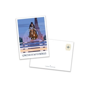 carte postale Équitation Paris
