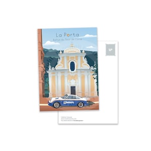 carte postale Rallye du tour de Corse - Porsche 911