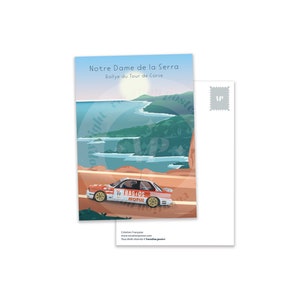 carte postale Rallye tour de Corse - BM3