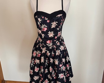 Cutest vintage 80s Laura Ashley cotton floral print sundress