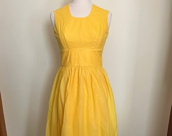 Vintage 60s/70s handmade yellow maxi dress