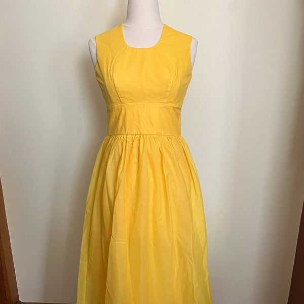 Vintage 60s/70s handmade yellow maxi dress