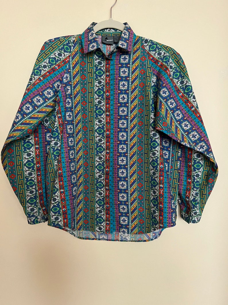 Vintage 80s LizWear Liz Claiborne preppy button down 100% cotton shirt image 1