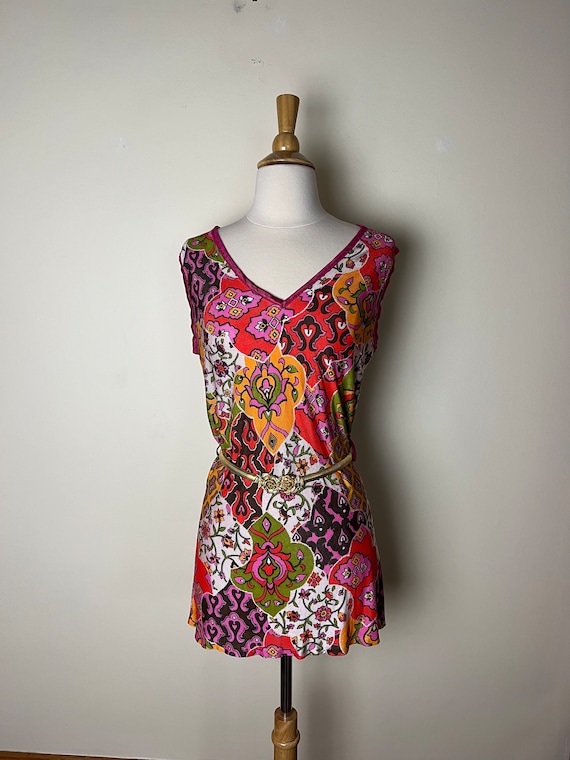 Vintage 60s Berkliff psychedelic tank top