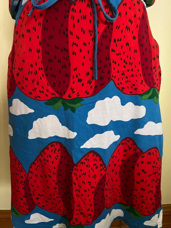 Marimekko Masikkavuoret (Strawberry) halter dress… - image 8