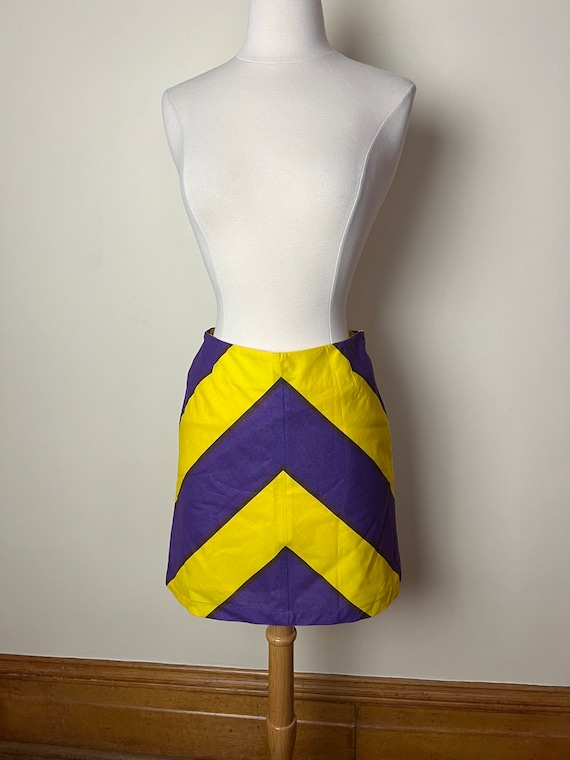 Marimekko purple and yellow Galleria print mini sk
