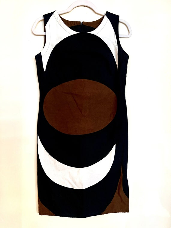 Vintage Marimekko Kaivo sleeveless shift dress