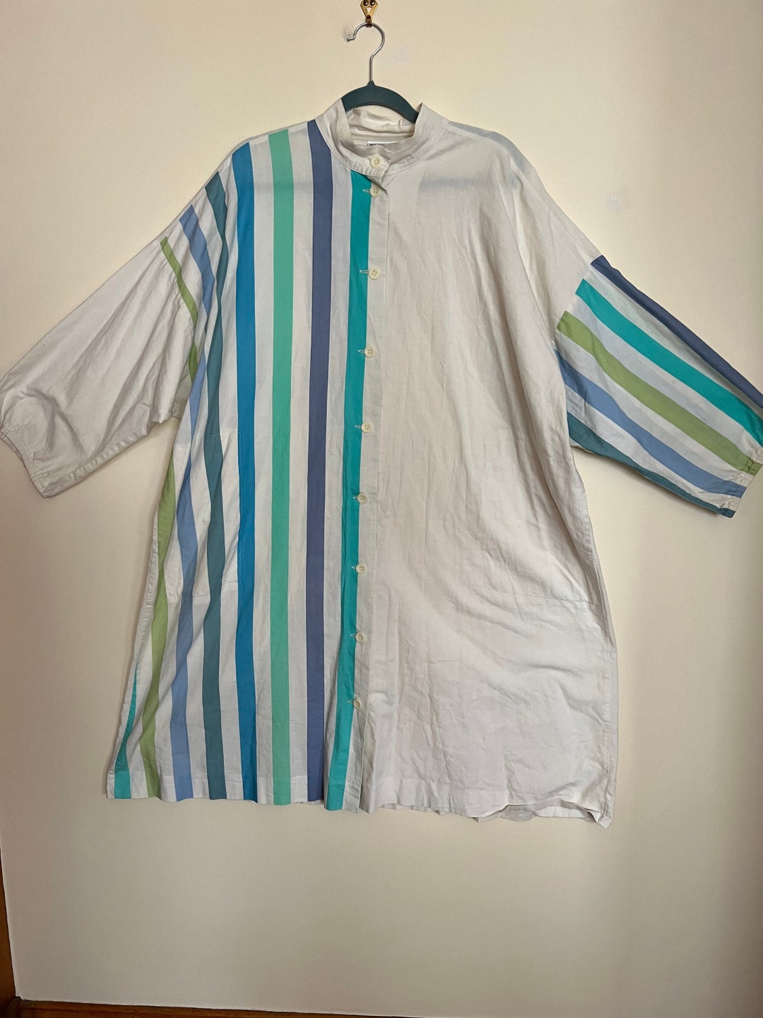 Vintage 80s Marimekko Ikiliikkuja Striped Tent/shirt Dress - Etsy