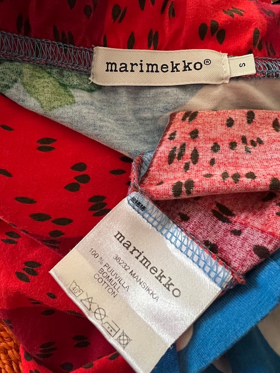 Marimekko Masikkavuoret (Strawberry) halter dress… - image 9