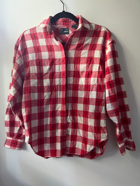 Vintage 80s LizWear Liz Claiborne gingham flannel 