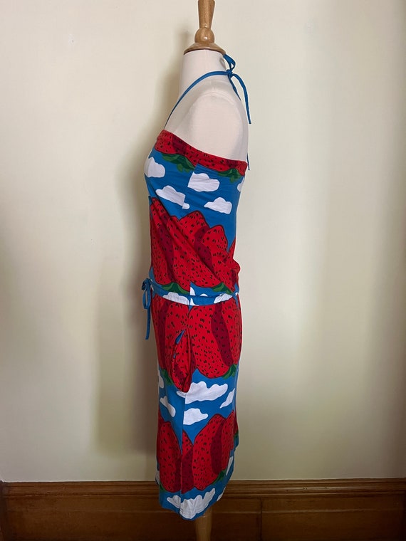 Marimekko Masikkavuoret (Strawberry) halter dress… - image 5