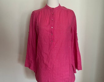 Vintage 70s TOPICS div of Spare Parts from California pink boho tunic