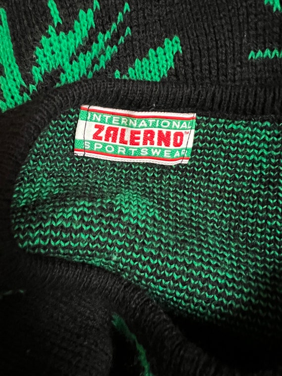 Vintage 80s Zalerno International Sportswear blac… - image 6