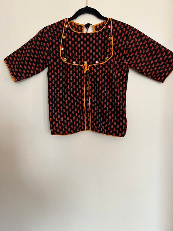 70s handmade boho top