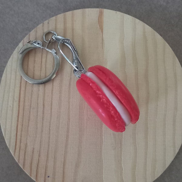 Porte clés en forme de macarons fimo