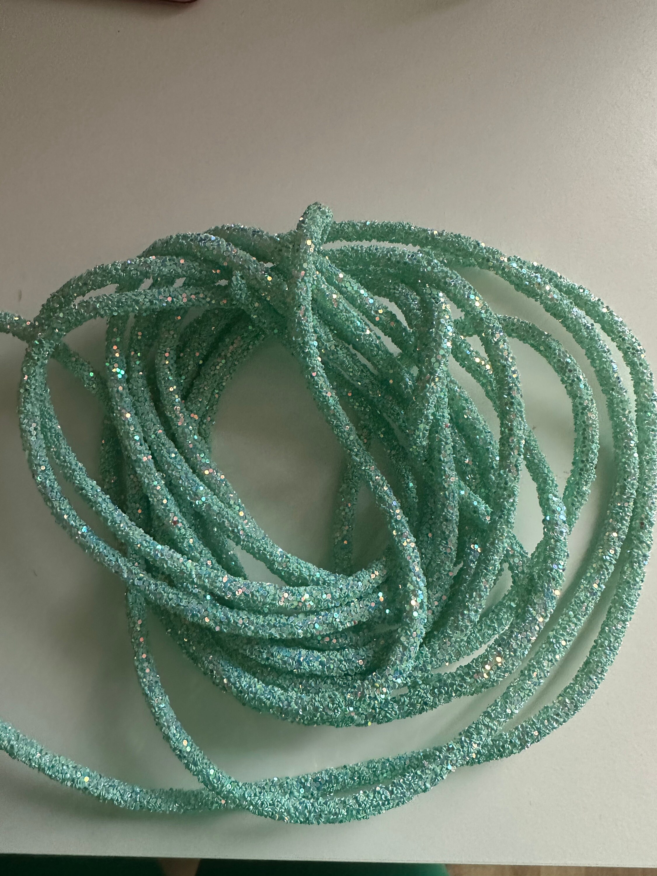 Corde à Paillettes Strass 6 Mm - 5 Yards (environ 4,5 M) - Noir, Pour DIY Vêtements, Accessoires, Décoration