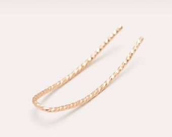 Orecchini/arrampicatore per orecchie d'oro - orecchini in argento 925 - ganci per le orecchie - Gold Filled - oro rosa 14k