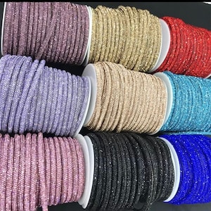 Rhinestone rope 6mm glitter cord