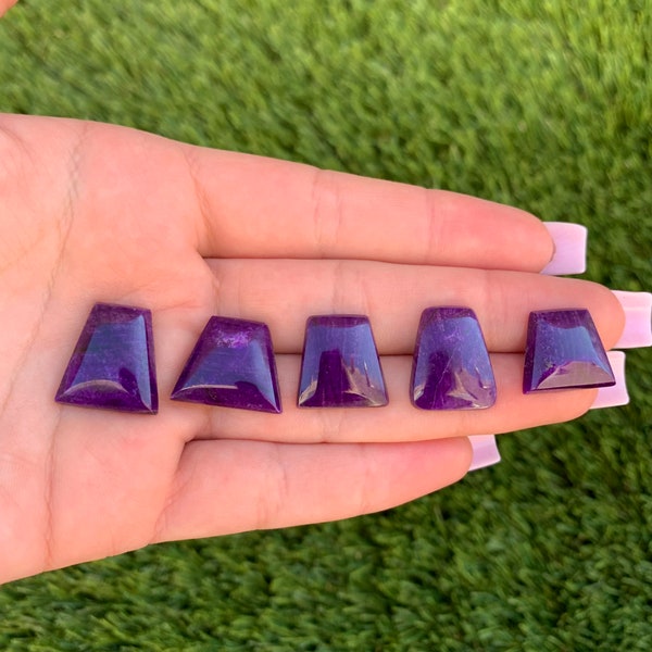 Natural High Grade Sugilite Trapezoid Cabochons 2 - Individual Choose a Stone Purple Sugilite For Handmade Jewelry Native American Jewelry