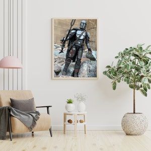 Mandalorian Poster, Mandalorian wall art, star wars painting, Mandalorian print, star wars wall art, The Mandalorian, star wars print