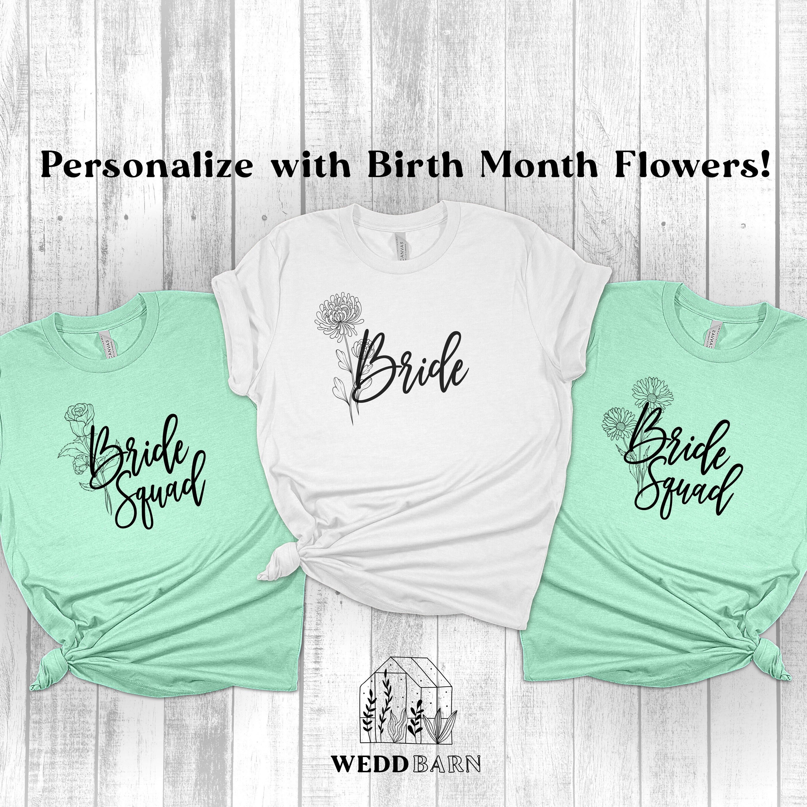 Bride Squad Shirts Bridesmaid Shirts 