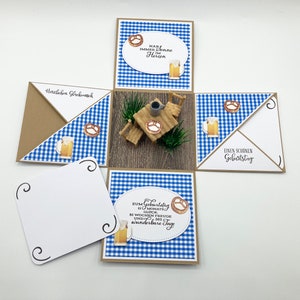 Explosionsbox zum Geburtstag bayrisch