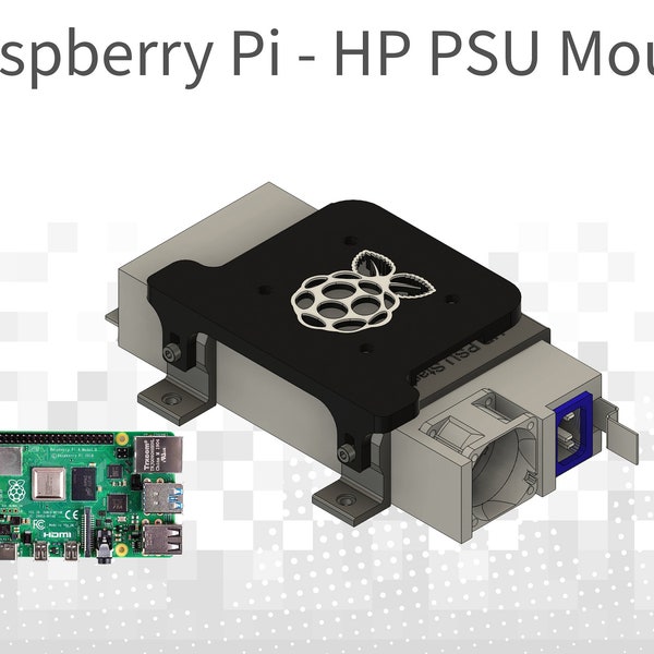 Raspberry Pi Mount for HP PSU