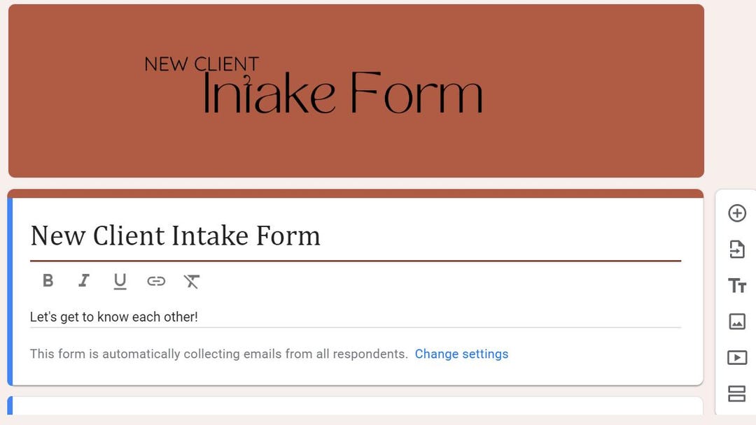 Client Digital Intake Form for Personal Trainers - Etsy