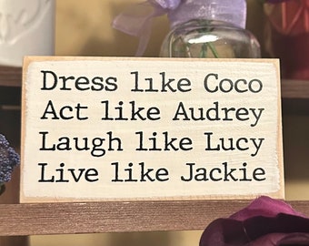 Mini plaque en bois inspirante : motivante - Décoration de plateau à plusieurs niveaux