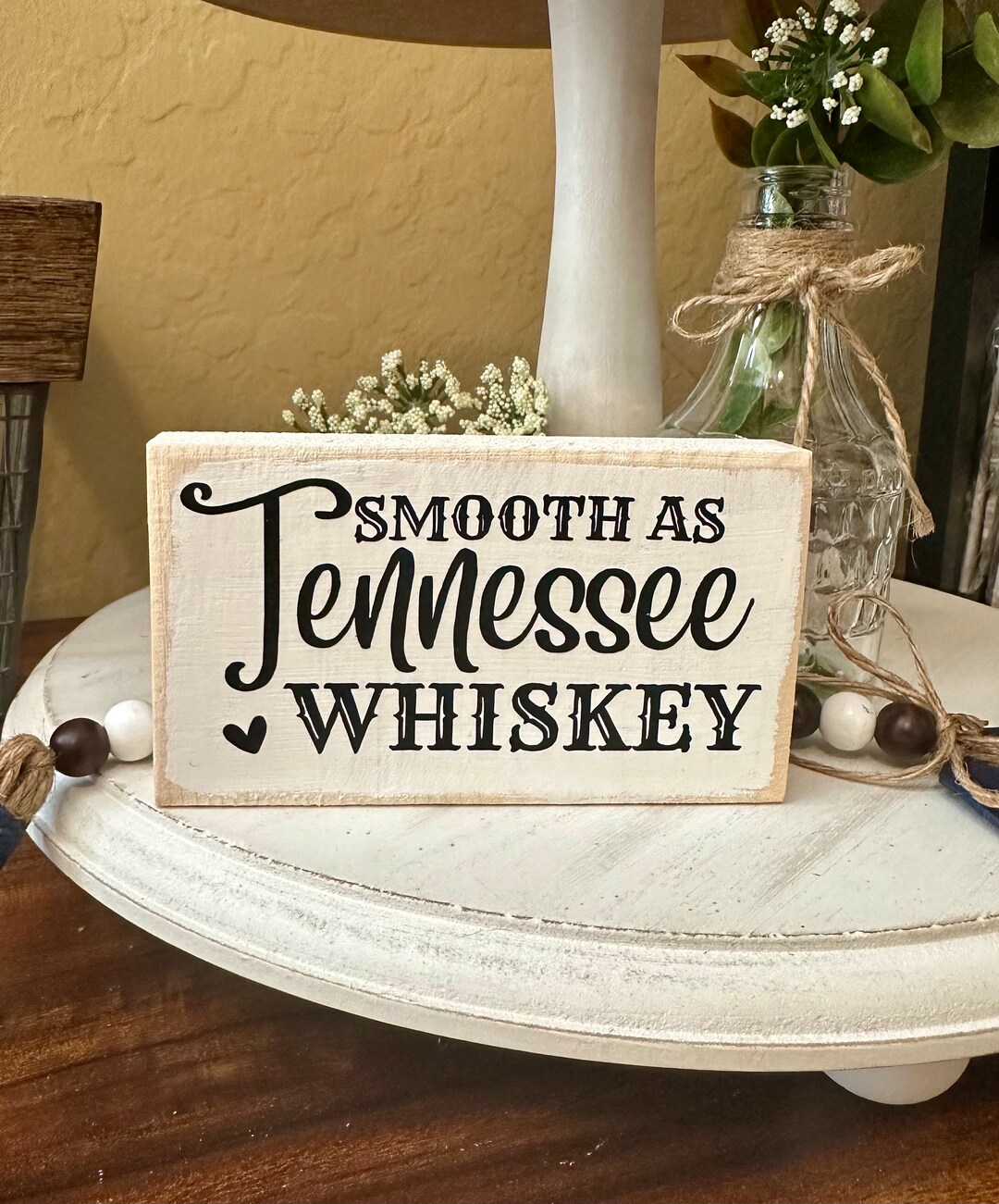 Rustic Tennessee. Sign Tennessee Whiskey Mini Wood Sign - Rustic Tiered Tray Decor - Etsy