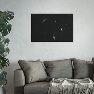 Galaxy Art Print, Space Poster, Leo Constellation Wall Art, Astronomy Decor, Cosmic Home Print, Nebula Galaxy Artwork, Star Cluster Picture,
