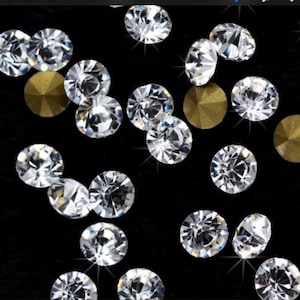 Ø1.0 - 4.8 mm Cristalli Chaton Vetro Cristallo Strass Brillante Strass Vetro Punto Indietro