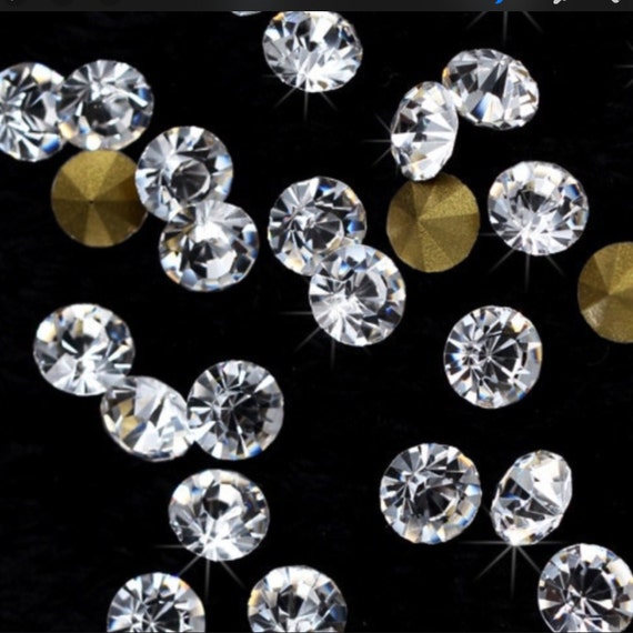Ø1,0 - 4,8mm Chaton Kristalle Glas Crystal Strasssteine Brilliant Rhinestone Glass Point Back