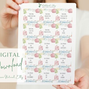 Tarjetas imprimibles con frases de oración DESCARGA DIGITAL / Haz tus propias tarjetas de oración. Educación en el hogar. Aprendizaje en el hogar. Apoya la oración de los niños