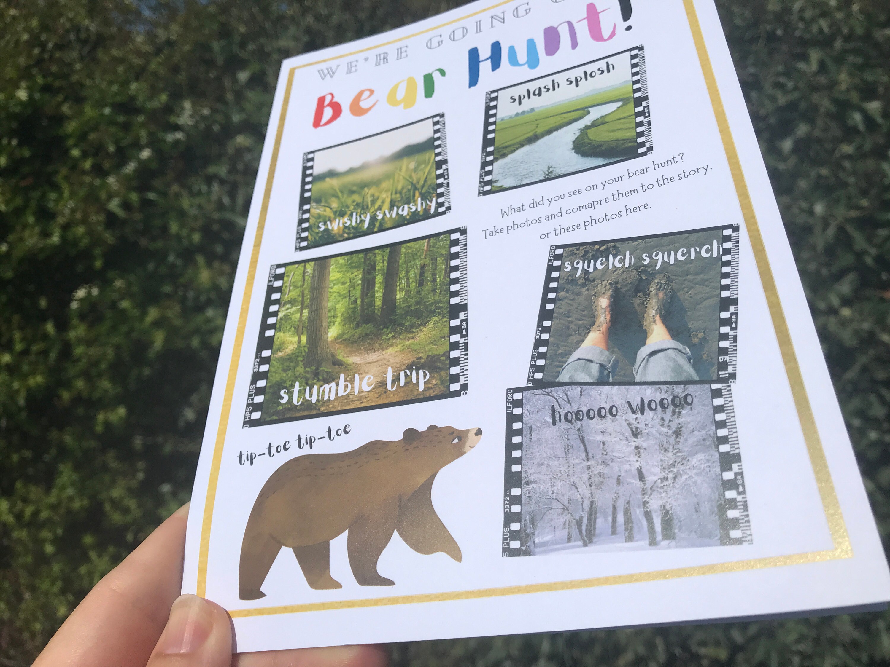 Printable we re Going on A Bear Hunt Activity Sheets With Game Ideas Printable we re Going on A Bear Hunt Activity Sheets With Game Ideas