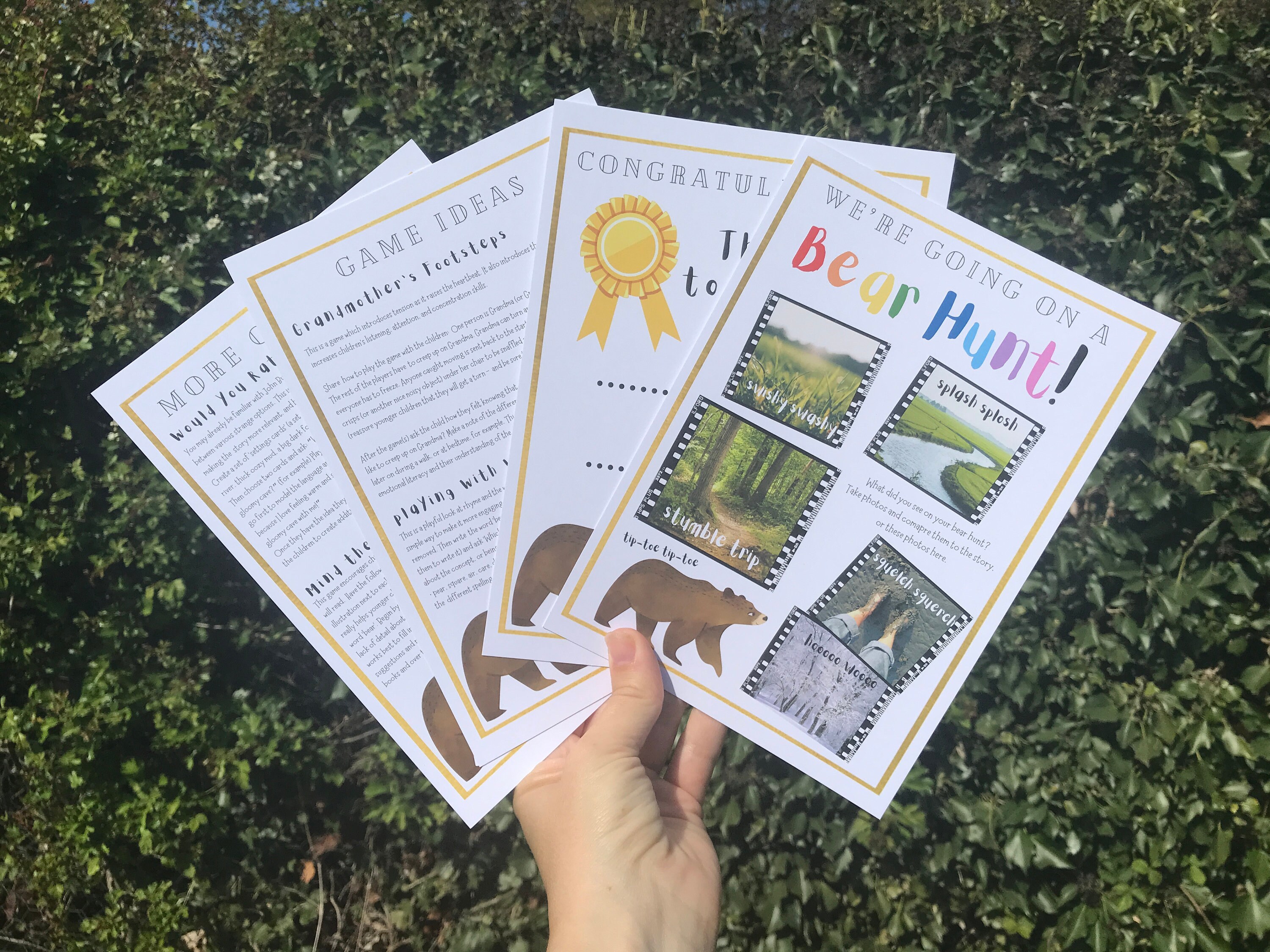 Printable we re Going on A Bear Hunt Activity Sheets With Game Ideas Printable we re Going on A Bear Hunt Activity Sheets With Game Ideas
