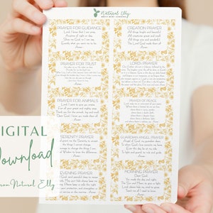 Cartões de oração para impressão DOWNLOAD DIGITAL | 10 cartas. Faça seus próprios cartões de oração. Educação escolar em casa. Aprendizagem em casa. Apoie a oração das crianças