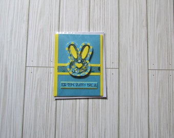 Easter Shaker card, Bunny greeting card, For some Bunny special