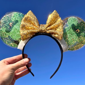 St Patricks Day Mickey Leprechaun Disney Ears, Green Gold Glitter Minnie Ear, Saint Patty&#39;s Headband, Lucky Irish, Pinch Me Kiss Me, Ireland